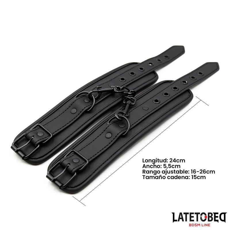 Esposas con Cadena Negro Solido