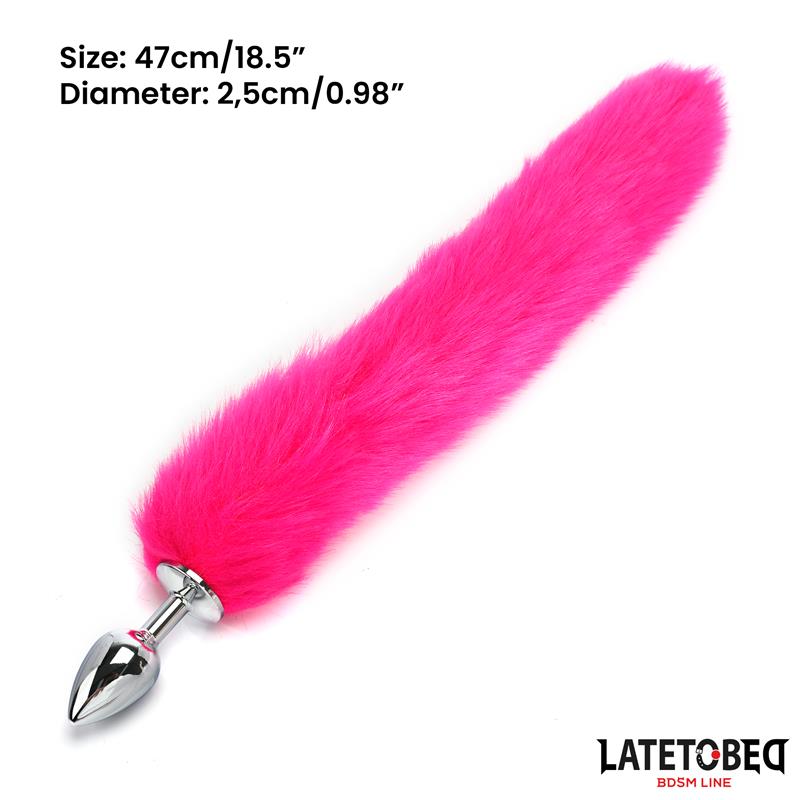 Plug Anal con Cola Hot Pink 40 cm