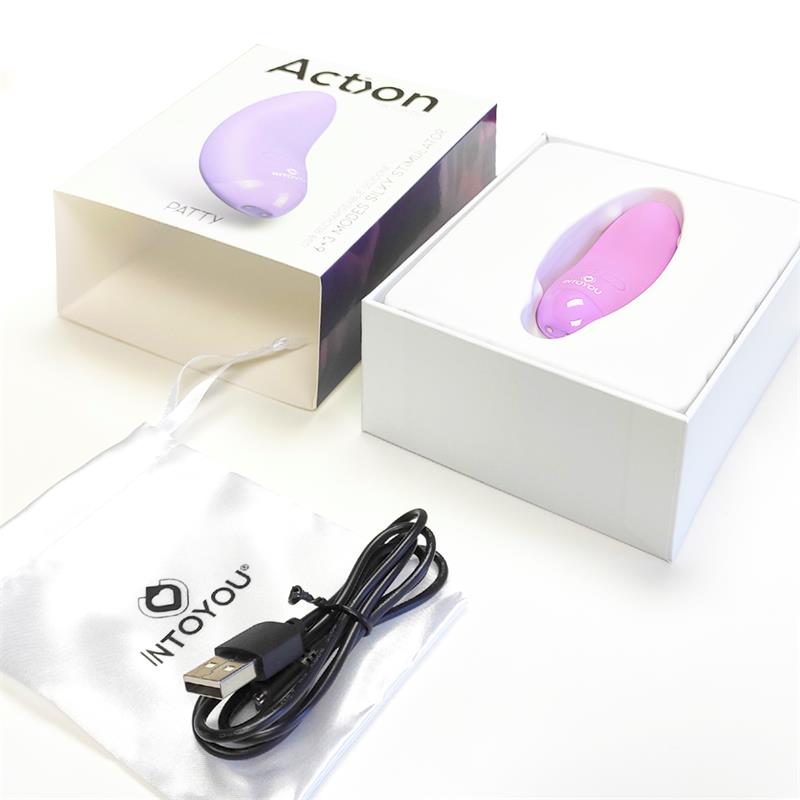 Patty Mini Masajeador Silicona USB Purpura