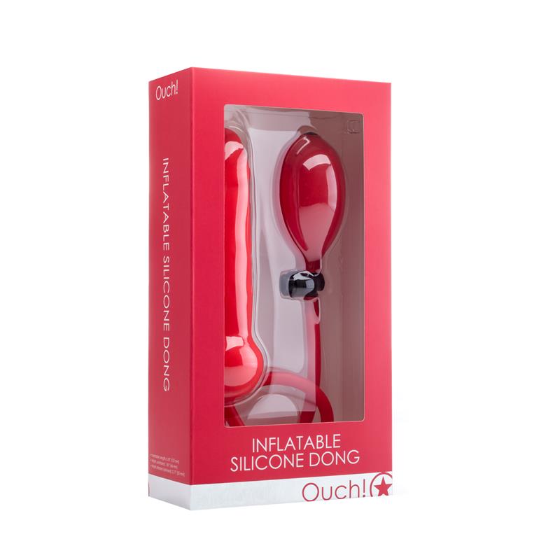 Shots Ouch Dildo Hinchable de Silicona Rojo