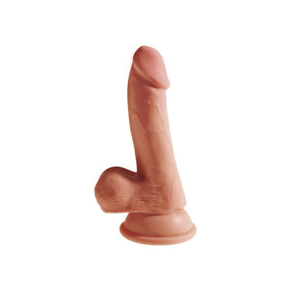 Dildo Triple Densidad con Testiculos 65 Caramelo