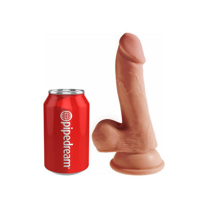 Dildo Triple Densidad con Testiculos 65 Caramelo