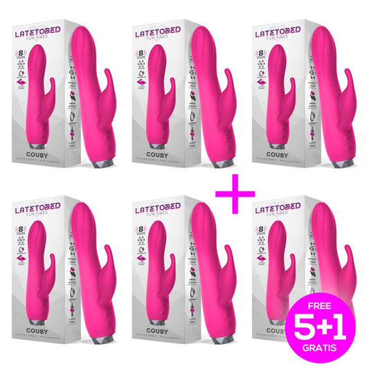Pack 51 Couby Vibrador de Conejito Silicona Rosa