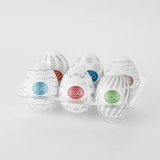 Pack de 6 Huevos Masturbadores para hombre Tenga Egg Standard Package