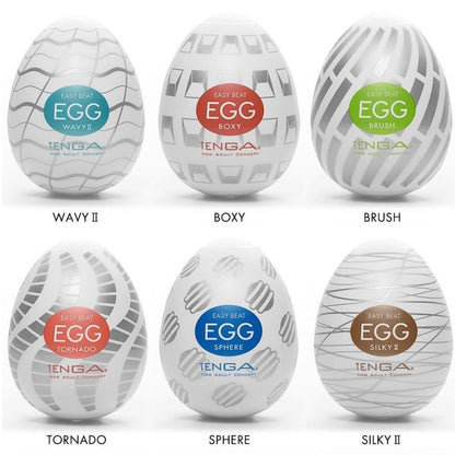 Pack de 6 Huevos Masturbadores para Hombre Tenga Egg Standard Package