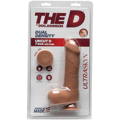 Dildo Dual Density Uncut D con Testiculos 7 Ultraskyn Caramel