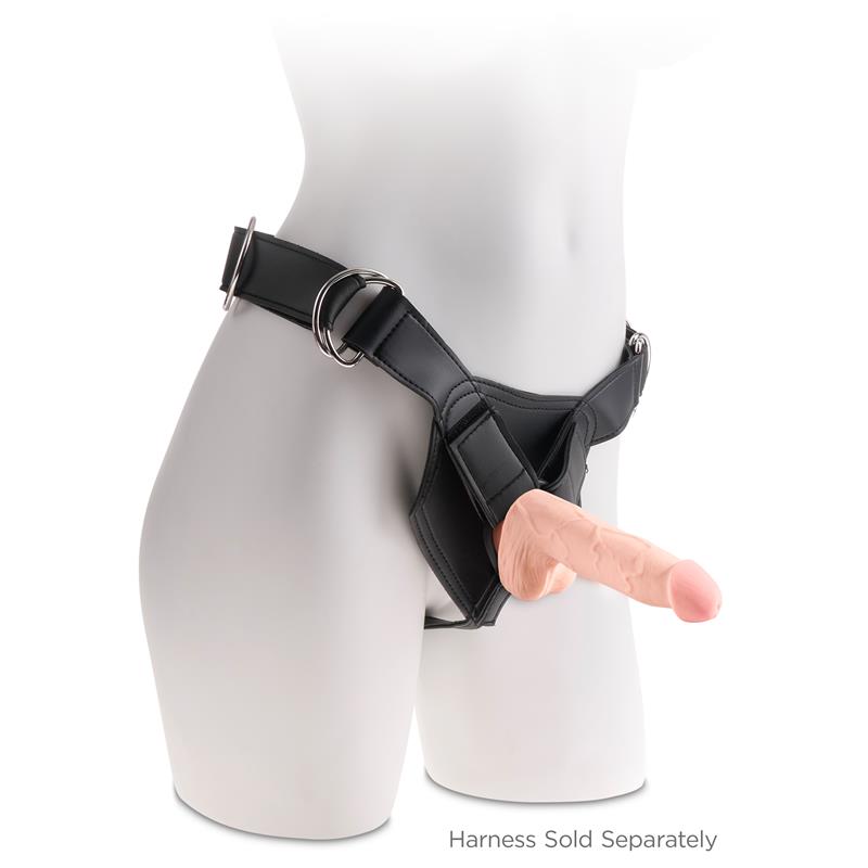 3D Dildo Triple Densidad con Testiculos Plus 5 Natural