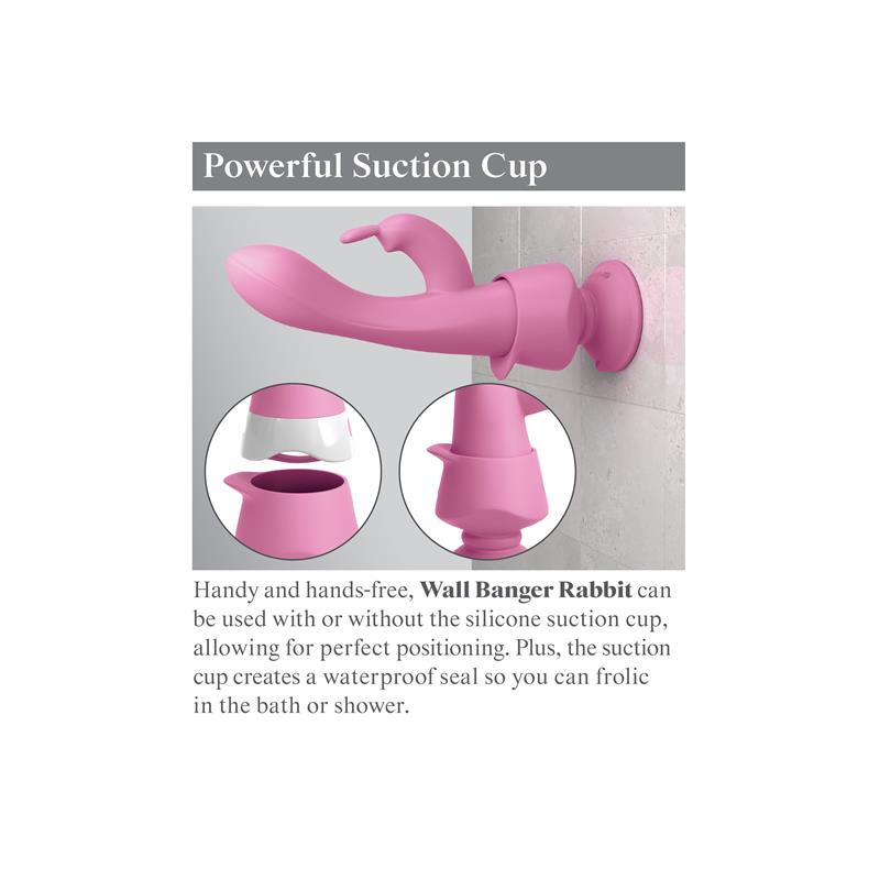 Vibrador E6 Wall Banger Rabbit Rosa