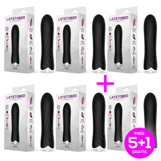Pack 51 Bilie Bala Vibradora Conejito Silicona Negro
