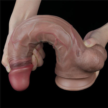 Dildo Realista Doble Capa Silicona Platinum 115