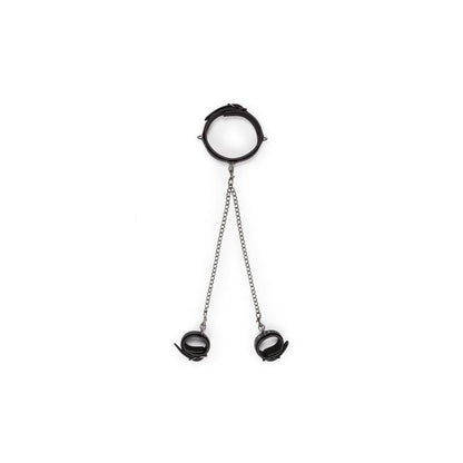 Set Ligaduras Collar y Esposas para Tobillos Negro