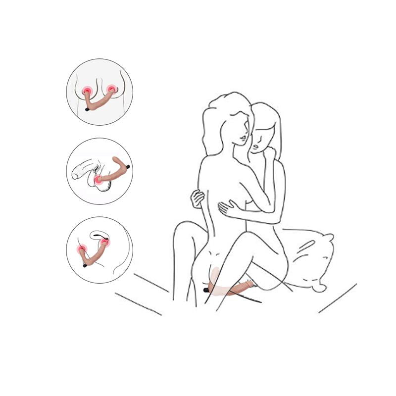 Doble Dildo Strapless Silicona USB