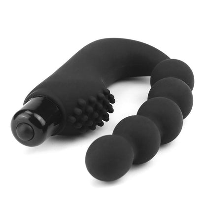 Cadena Anal Power Beads con Vibracion Negro