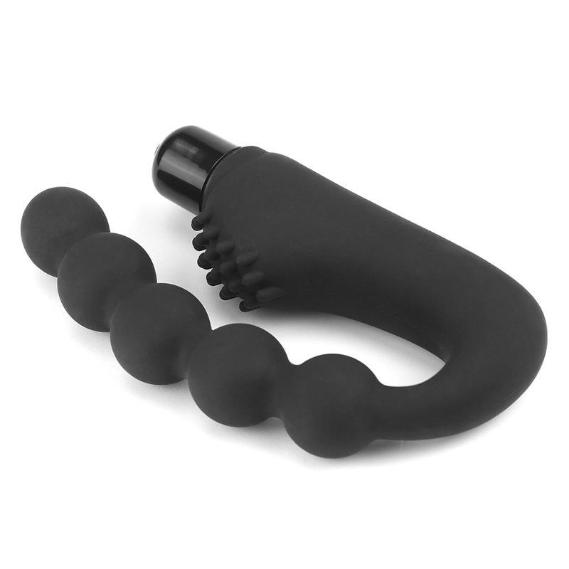 Cadena Anal Power Beads con Vibracion Negro