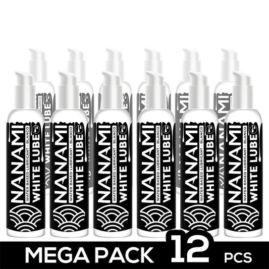 Pack 12 Lubricante Blanco Cremoso Imitacion al Semen Base Agua Vegano 150 ml