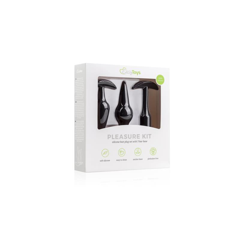Kit de 3 Plugs Silicona Negro