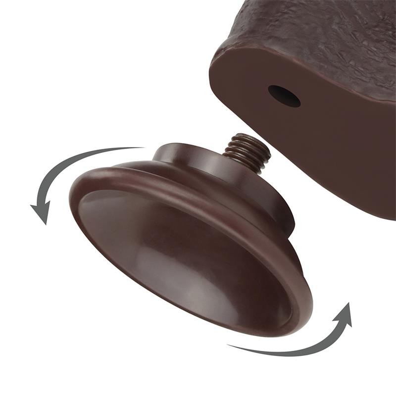 Dildo con Piel Retractil 9 Negro