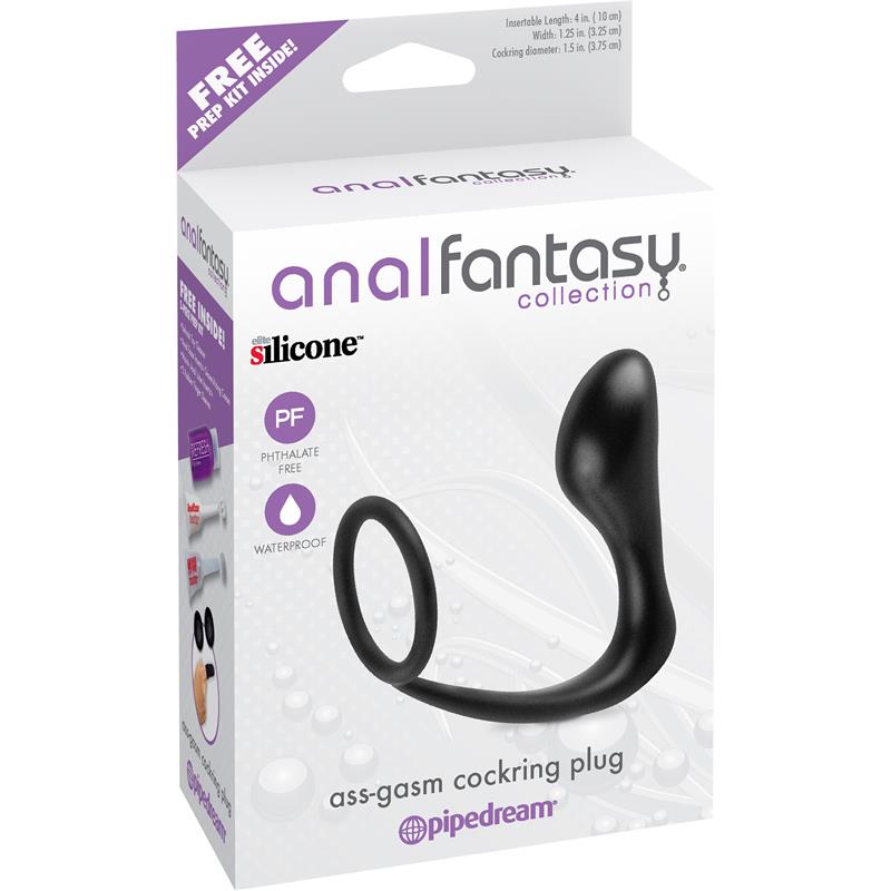 Plug Anal y Anillo Ass Gasm Negro