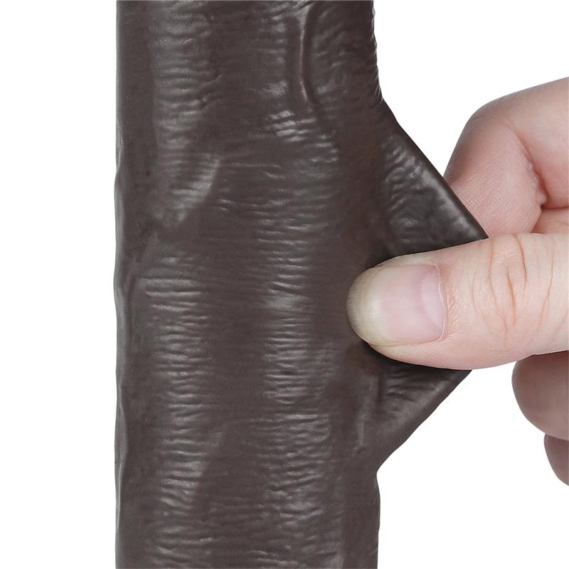 Dildo Dual Layer Piel Delizante Retractil 8