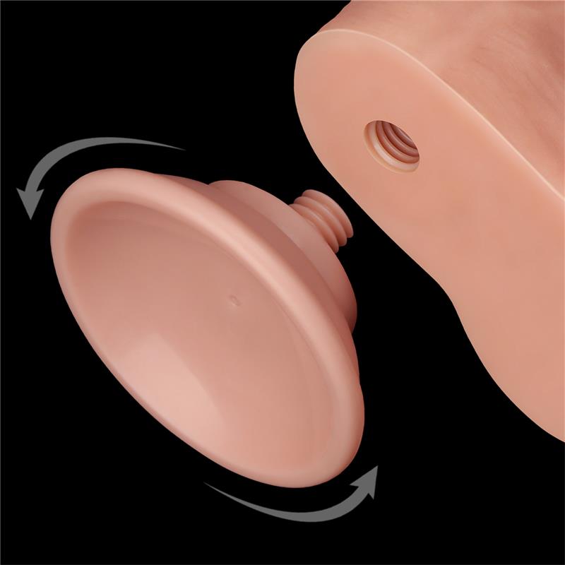 Dildo Dual Layer Piel Deslizante Retractil 85