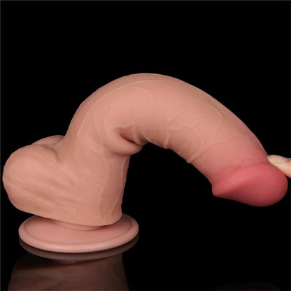Dildo Dual Layer Piel Deslizante Retractil 8