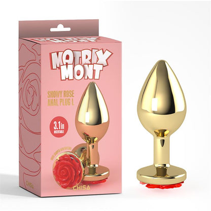 Plug Anal con Joya de Rosa Showy Rose Talla L