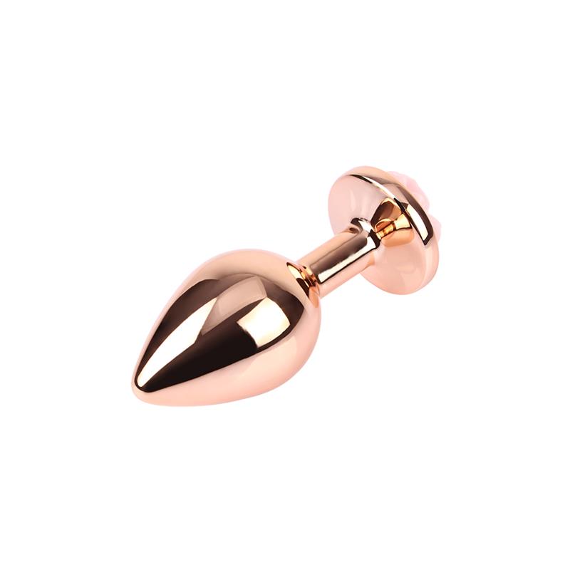 Plug Anal con Joya de Rosa Color Rose Talla M