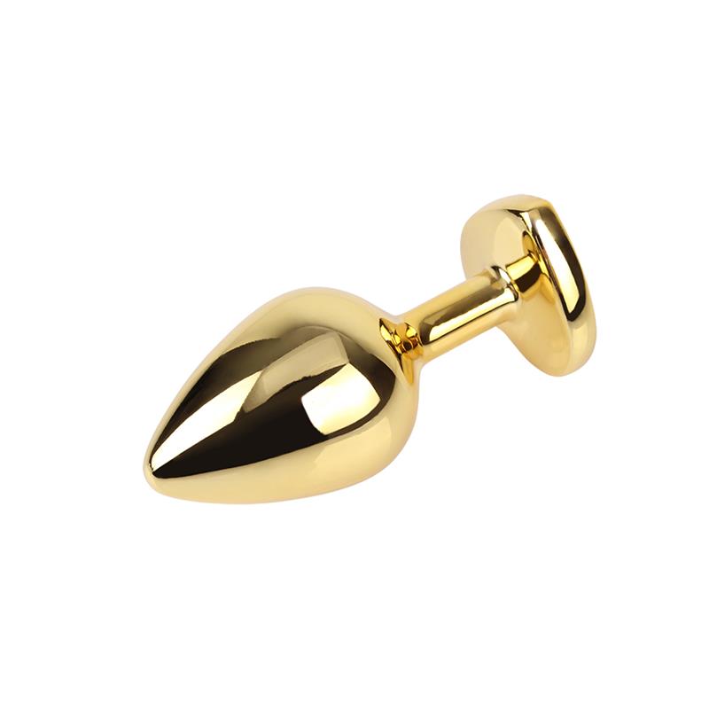 Plug Anal Dorado con Joya Talla M
