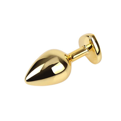 Plug Anal Dorado con Joya Talla M