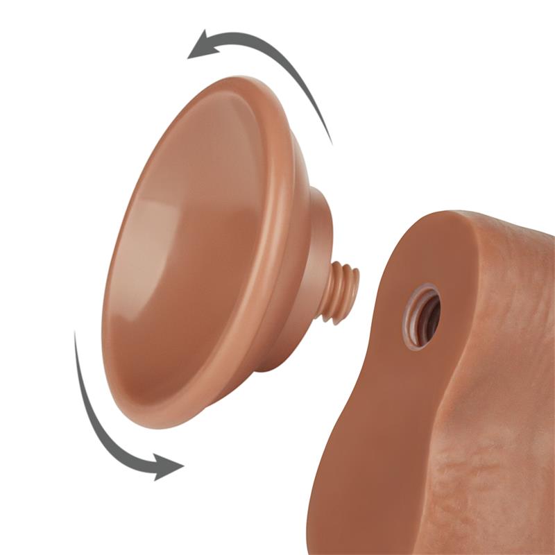 Dildo con Piel Retractil 8 Bronceado