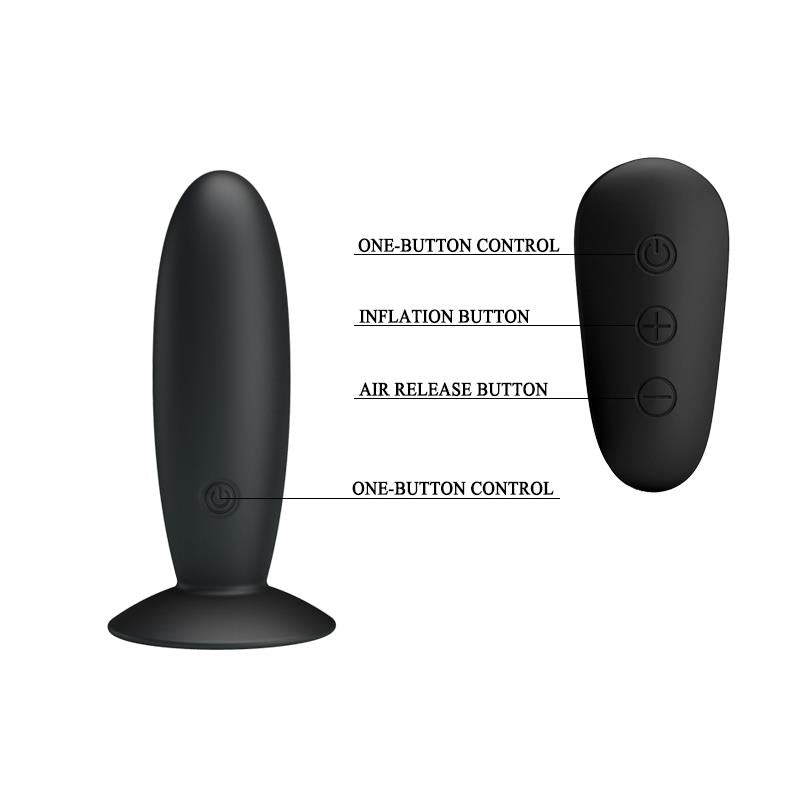 Plug Anal con Vibracion y Control Remoto USB