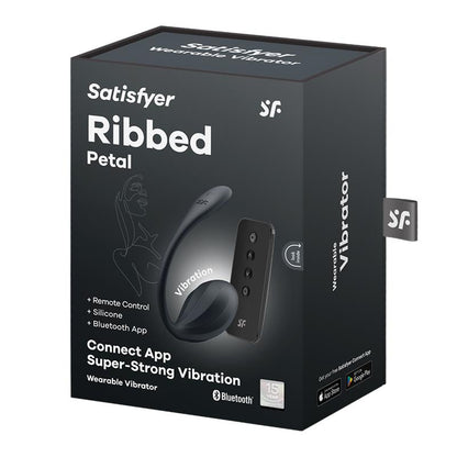 Ribbed Petal Vibrador de Braguita APP Negro