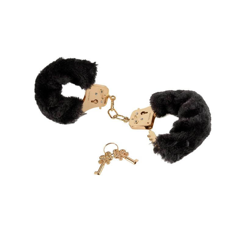 Fetish Fantasy Gold Esposas con Pelo Furry Deluxe Dorado
