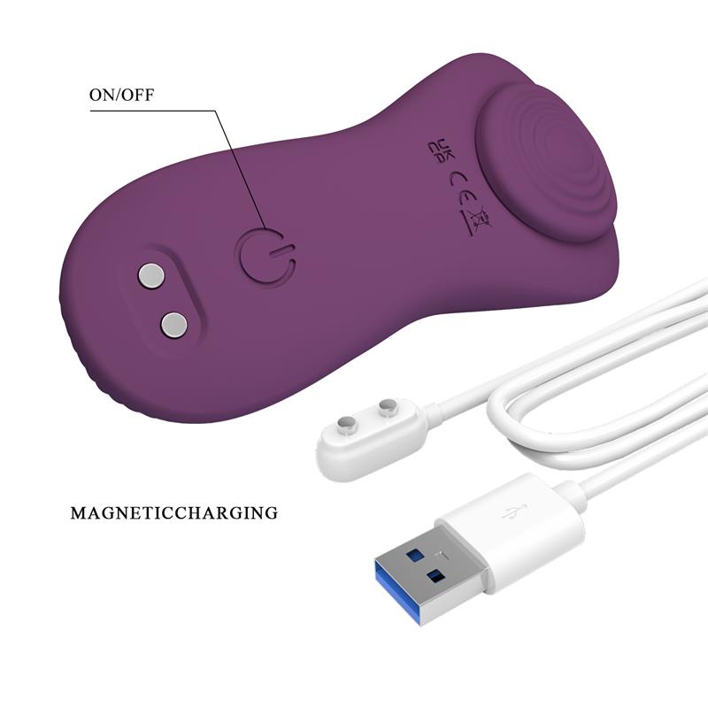 Mane Vibrador de Braguita con App Purpura