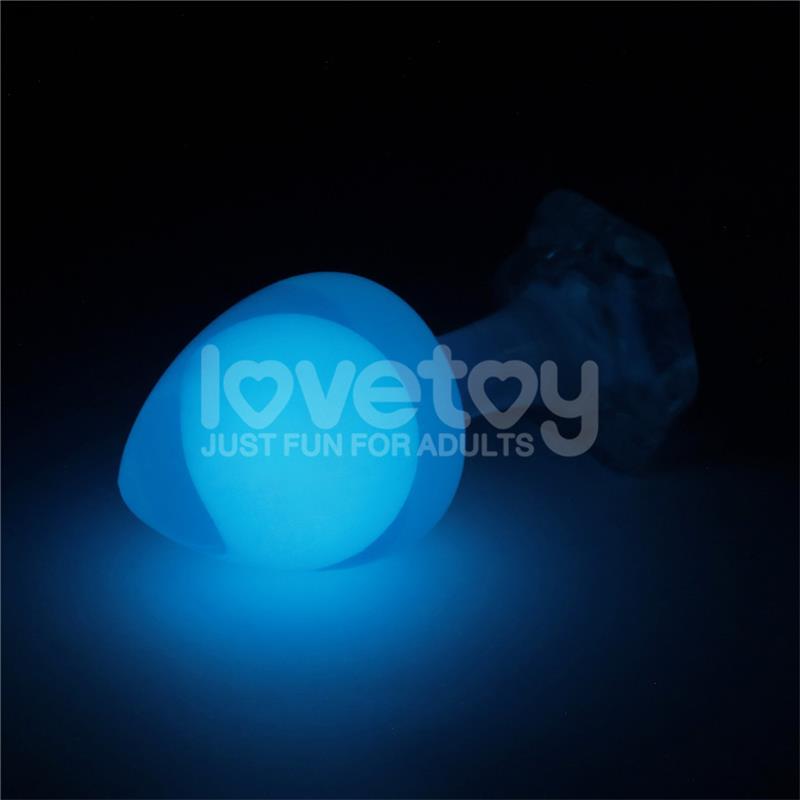 Gemoria Plug Anal Silicona Bola Interna Acero Brilla en la Oscuridad