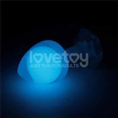 Gemoria Plug Anal Silicona Bola Interna Acero Brilla en la Oscuridad