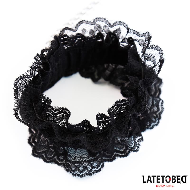 Esposas para Pies de Encaje Elastico Negro