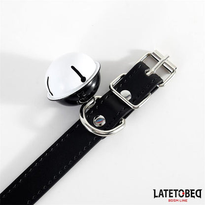 Collar con Cascabel Ajustable Negro