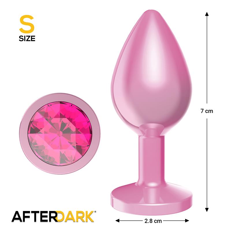 Plug Anal Anodizado Rosa con Joya Talla S
