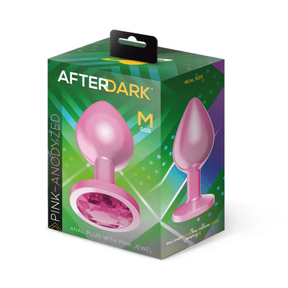 Plug Anal Anodizado Rosa con Joya Talla M
