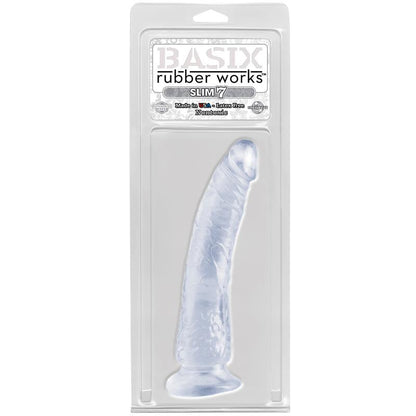 Dildo Slim 1778 cm con Ventosa Transparente