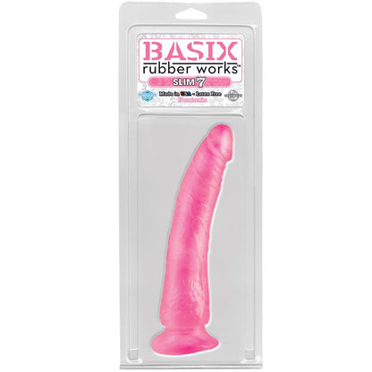 Basix Rubber Works Slim 1778 cm con Ventosa Color Rosa