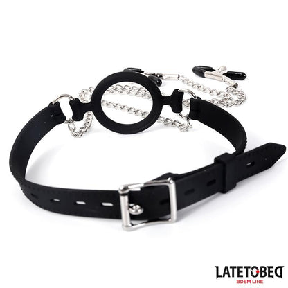 Mordaza de Aro con Pinzas para Pezones