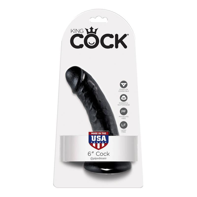 King Cock Pene de 6 Color Negro