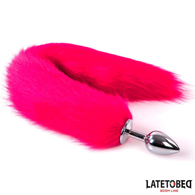 Plug Anal con Cola Hot Pink 40 cm