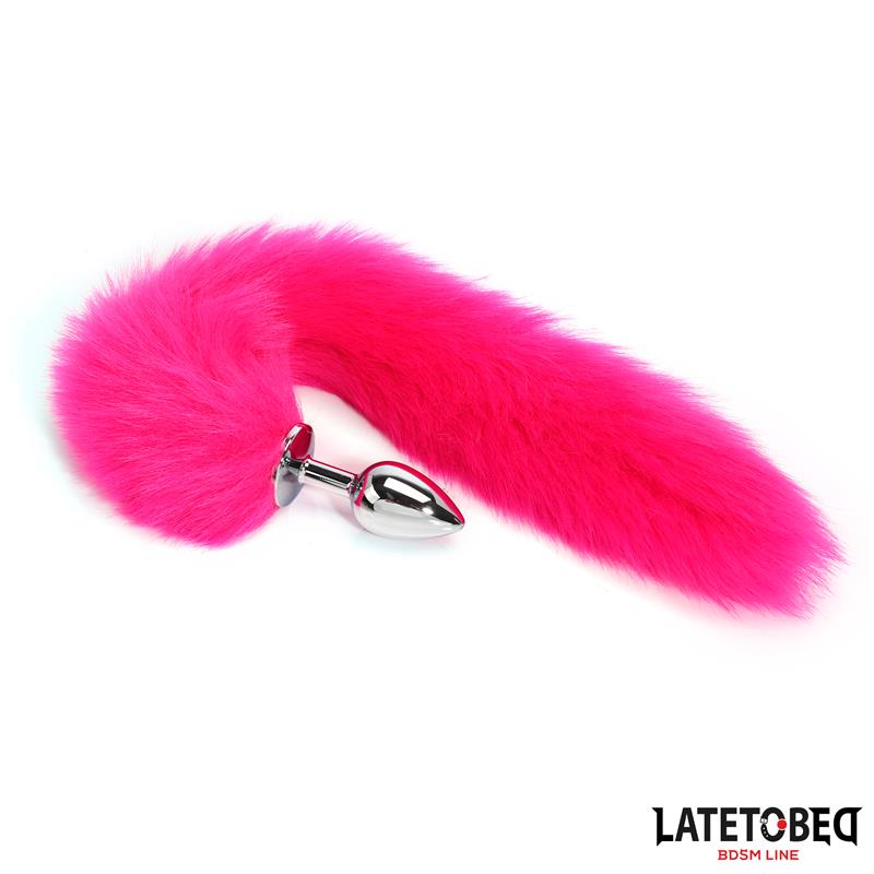 Plug Anal con Cola Hot Pink 40 cm