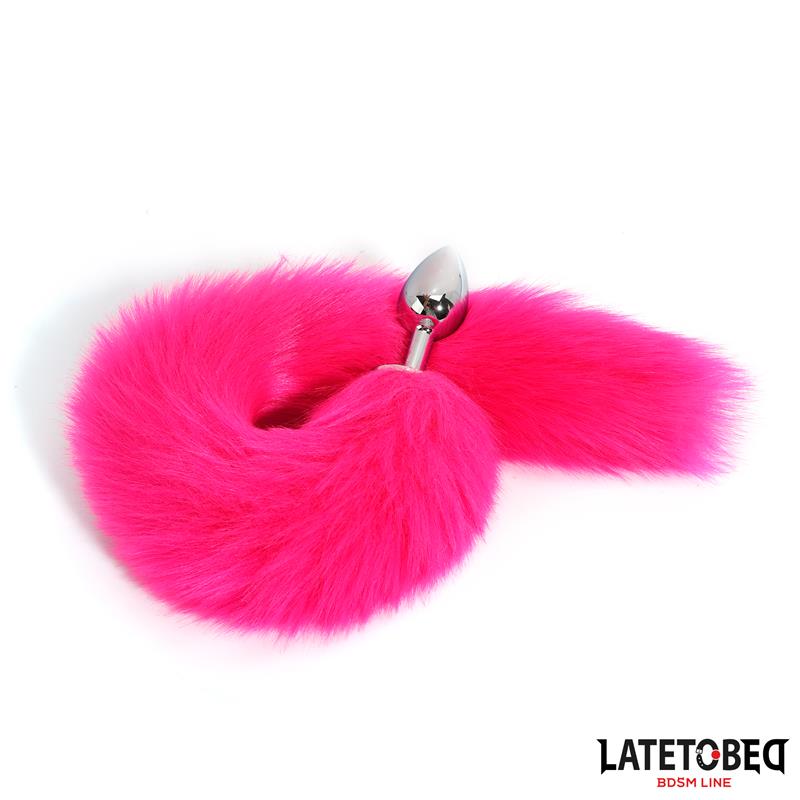 Plug Anal con Cola Hot Pink 40 cm