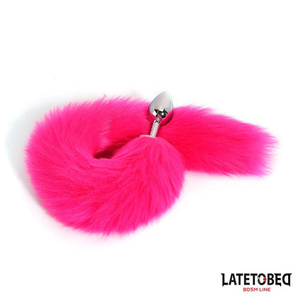 Plug Anal con Cola Hot Pink 40 cm