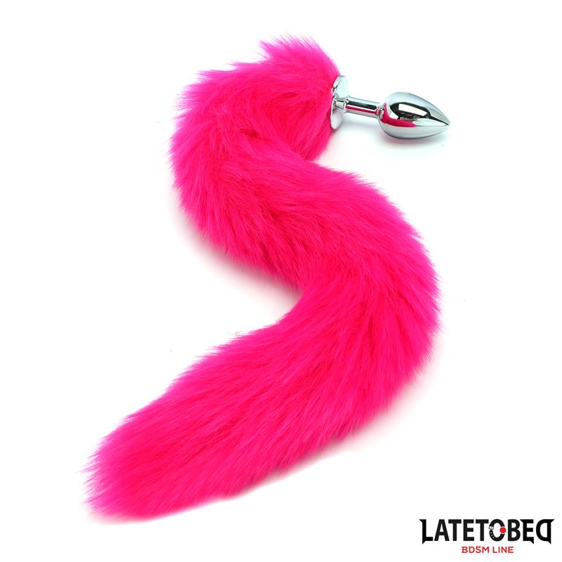 Plug Anal con Cola Hot Pink 40 cm
