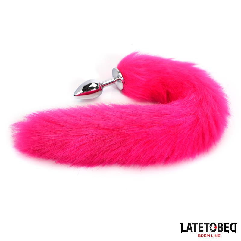 Plug Anal con Cola Hot Pink 40 cm